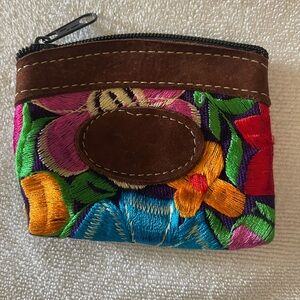 Colorful Embroidered Women's Coin Purse